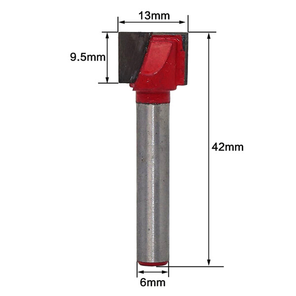 Fresa de Topo para Desbaste para Madeira 2 Facas 6x13 mm