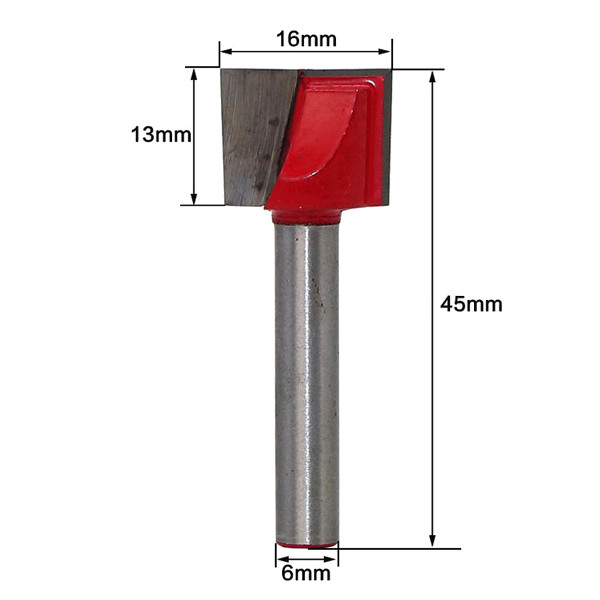 Fresa de Topo para Desbaste para Madeira 2 Facas 6x16 mm