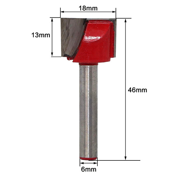 Fresa de Topo para Desbaste para Madeira 2 Facas 6x18 mm