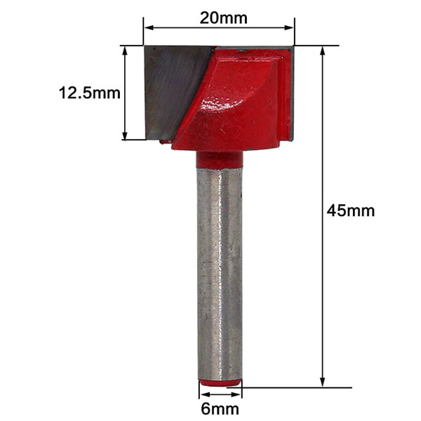 Fresa de Topo para Desbaste para Madeira 2 Facas 6x20 mm