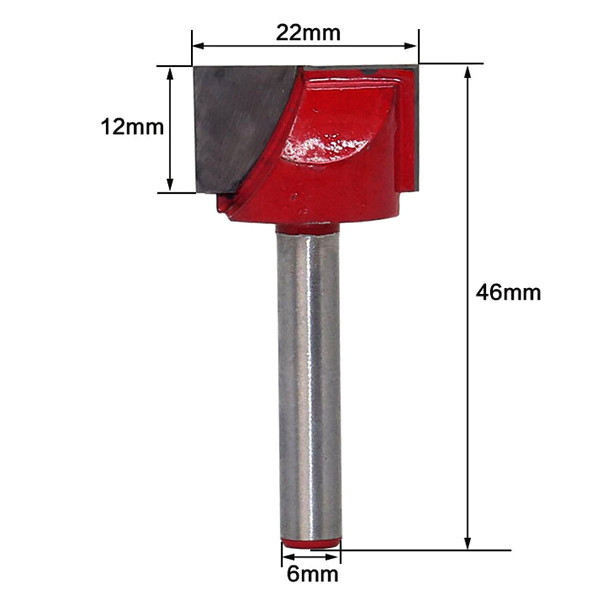 Fresa de Topo para Desbaste para Madeira 2 Facas 6x22 mm