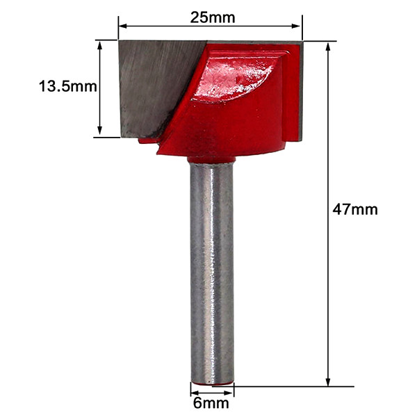 Fresa de Topo para Desbaste para Madeira 2 Facas 6x25 mm