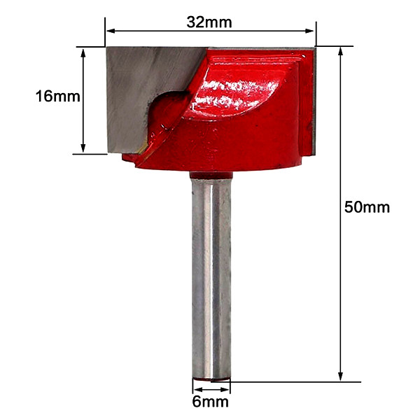 Fresa de Topo para Desbaste para Madeira 2 Facas 6x32 mm