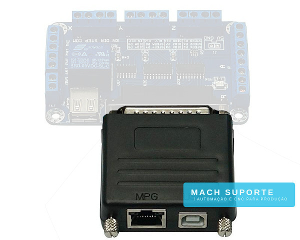 Adaptador Conversor Porta Paralela DB25 25 pinos para Porta USB 5 Eixos para Mach3