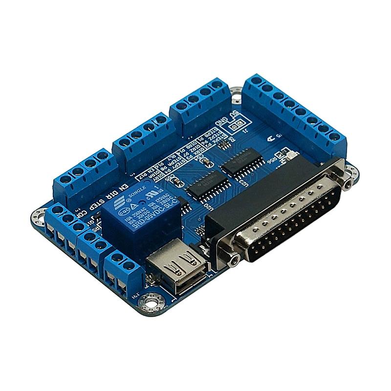 Adaptador Conversor Porta Paralela DB25 25 pinos para Porta USB 5 Eixos para Mach3