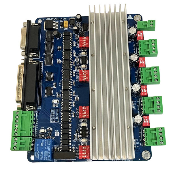 Placa Controladora CNC Integrada CNC4AX TB6560 Tipo H c/ Porta Paralela 4 Eixos para Mach3