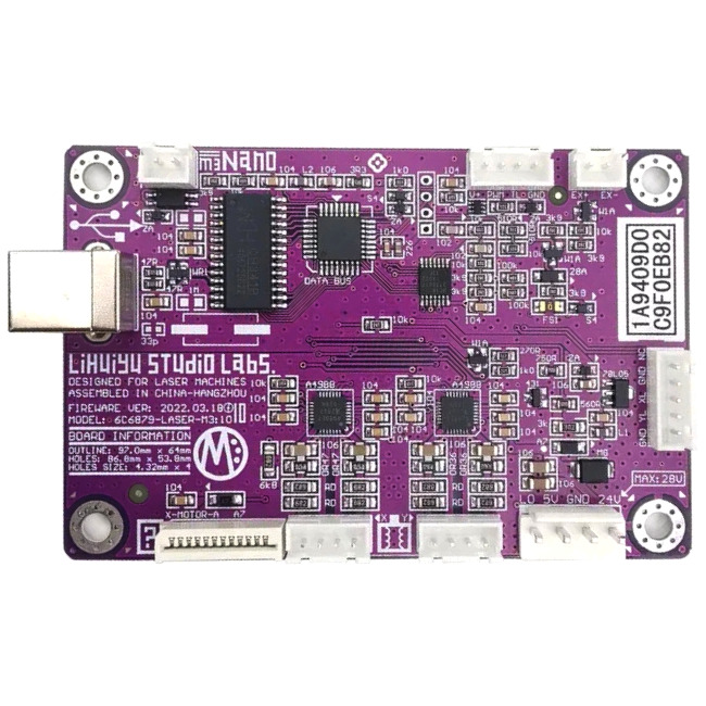 Placa Controladora CNC Integrada Máquina Laser Visutec LiHUiYU M3 c/ Porta USB 2 Eixos